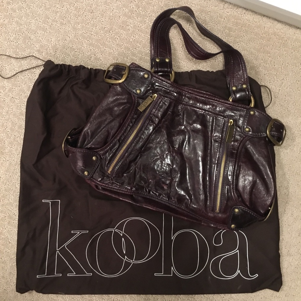 Kooba Deep Burgundy Leather Satchel